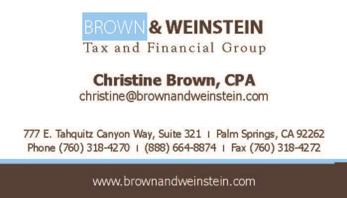 Christine Brown - Cpa in Palm Springs, CA