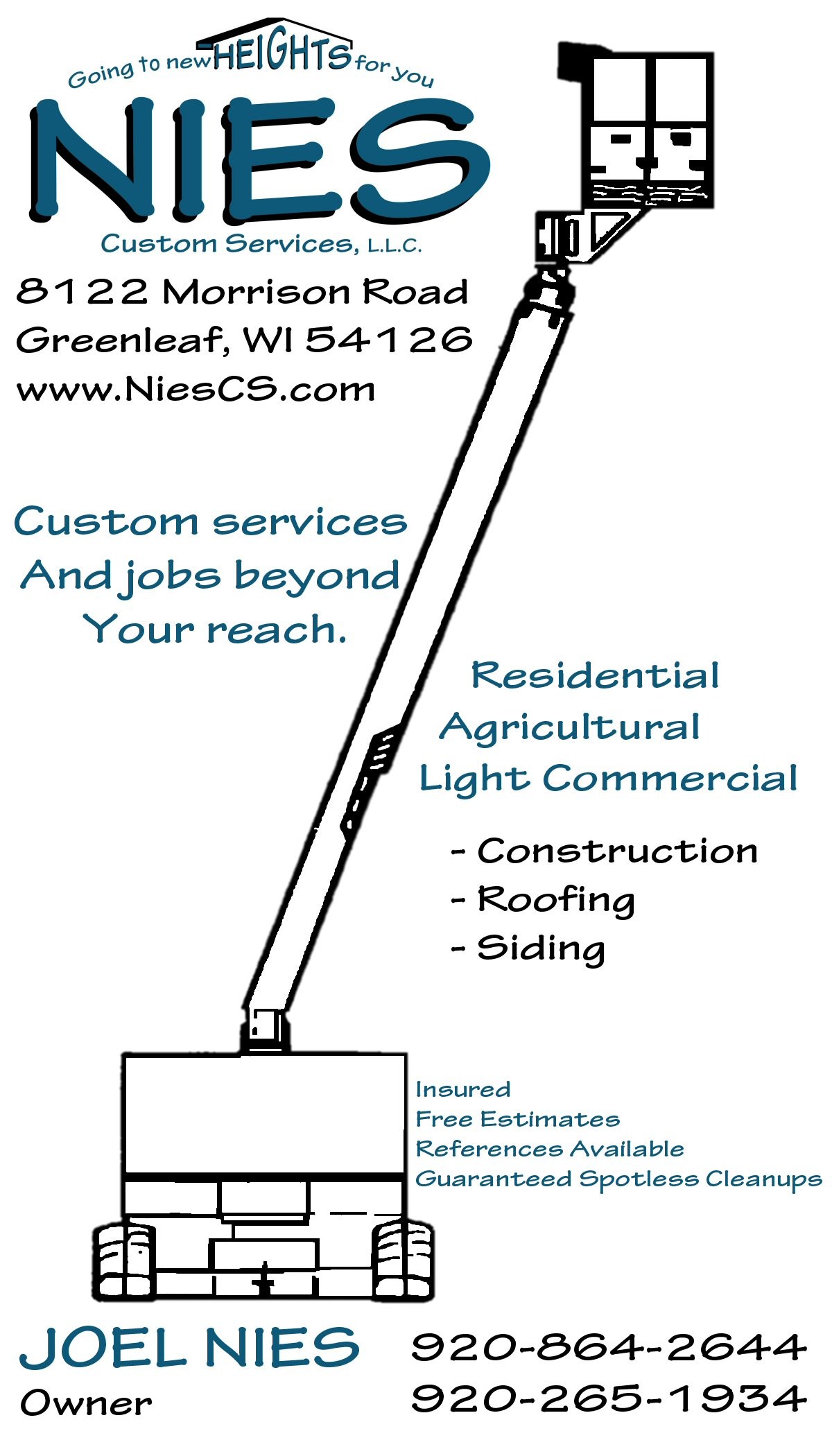 Nies Custom Services LLC in Greenleaf, WI