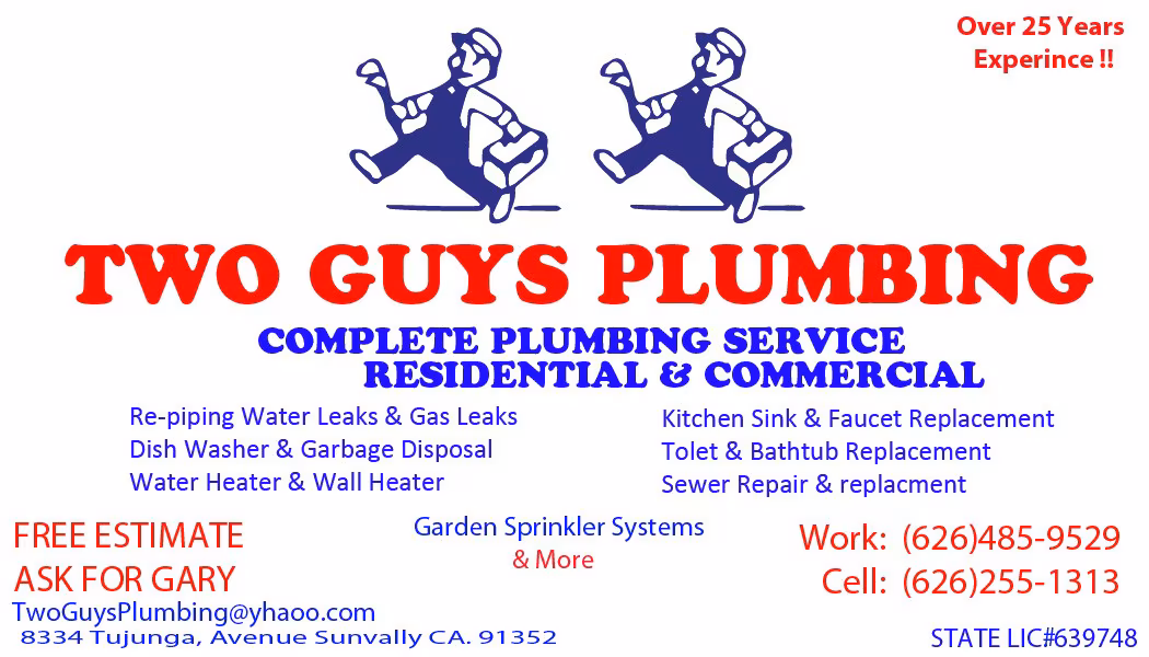 Two Guys Plumbing in Sun Valley, CA