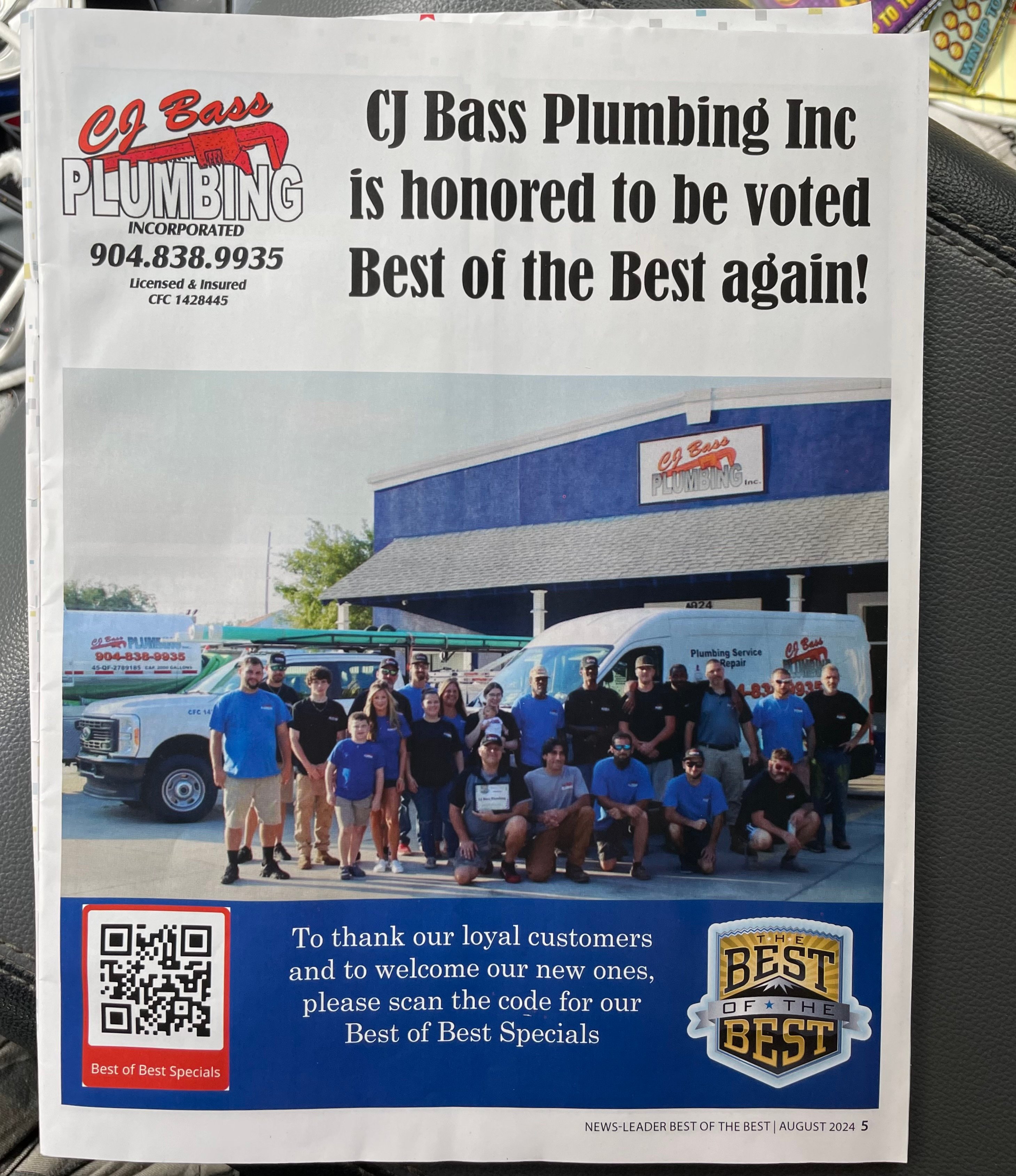 CJ Bass Plumbing in Fernandina Beach, FL