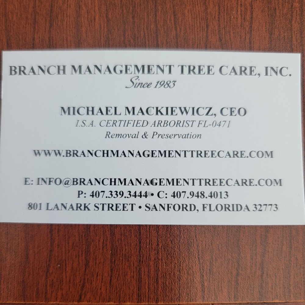 Branch Management Tree Care Inc in Sanford, FL