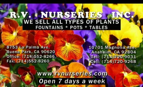 R.V. Nursery in Buena Park, CA