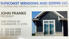 Suncoast Windows & Siding, LLC in Clearwater, FL