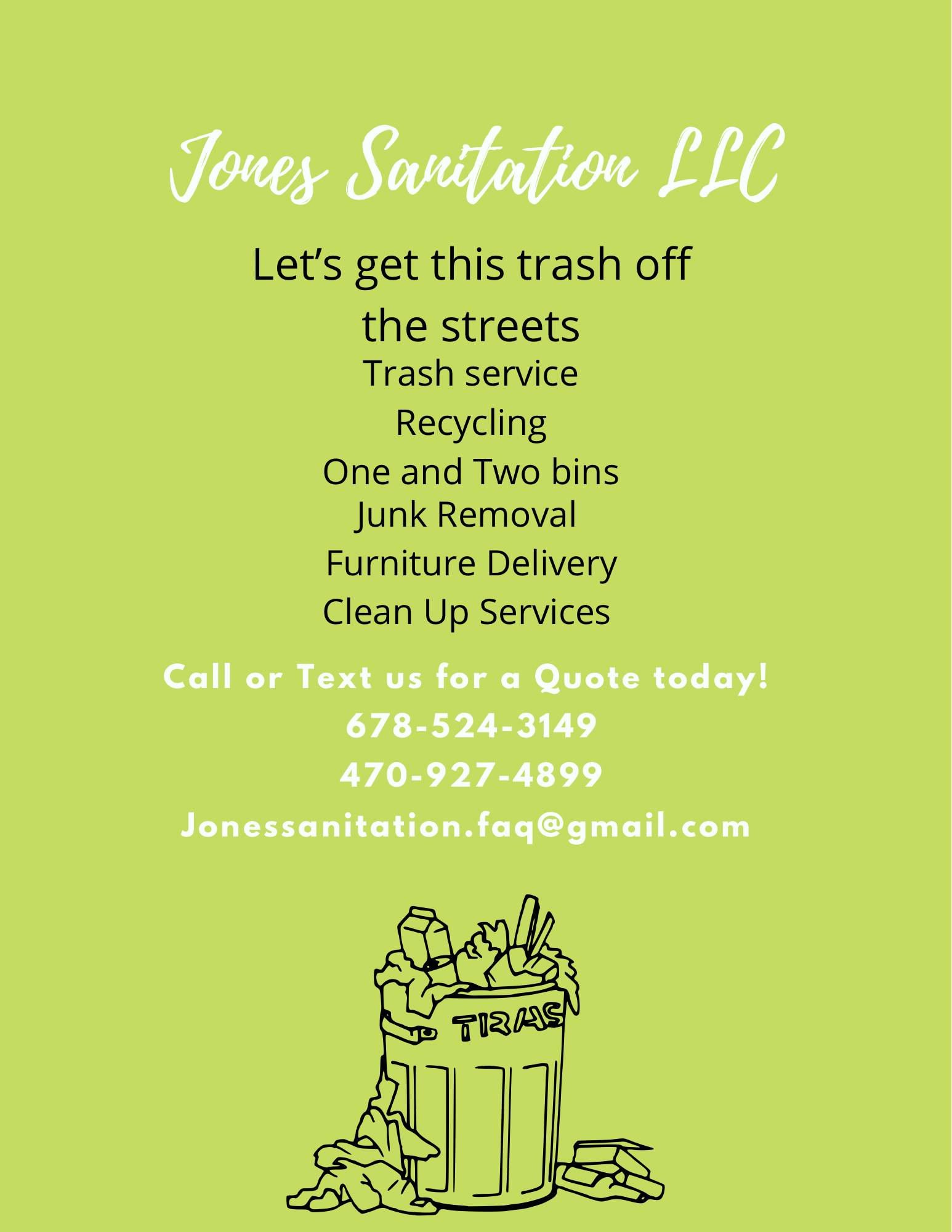 Jones Sanitation Llc in Cartersville, GA