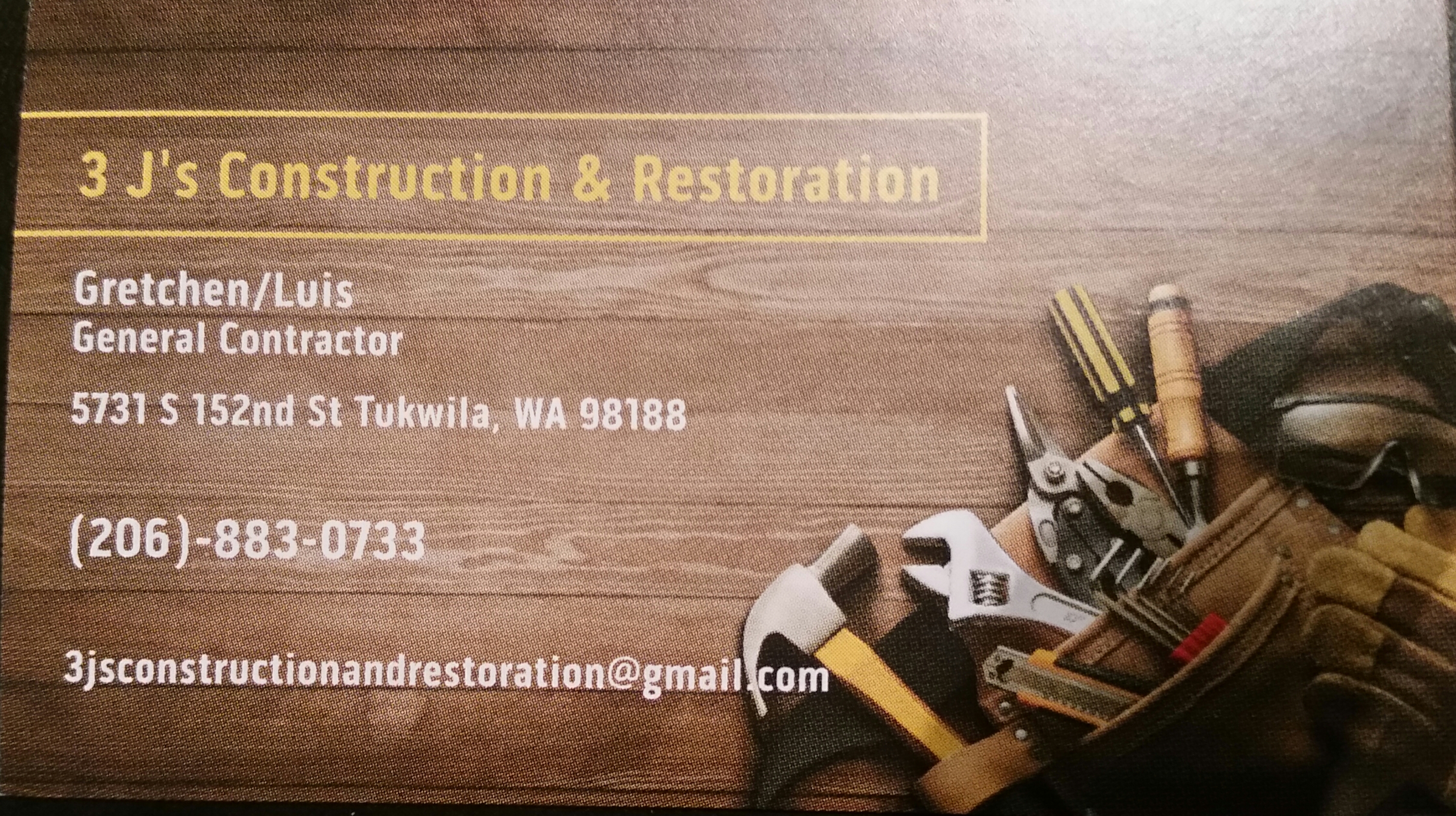 3 J's Construction & Restoration L.L.C. in Tukwila, WA