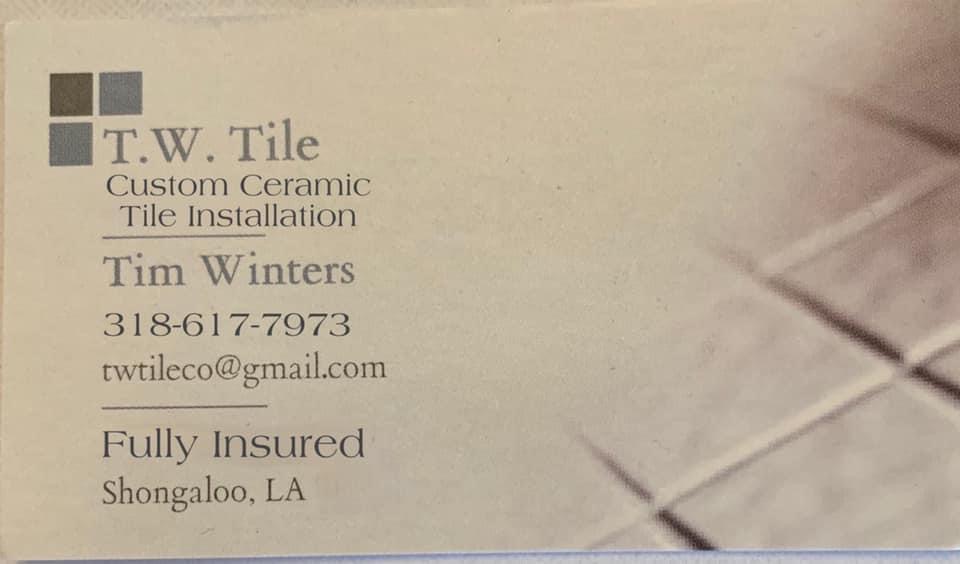 T. W. Tile LLC in Shongaloo, LA