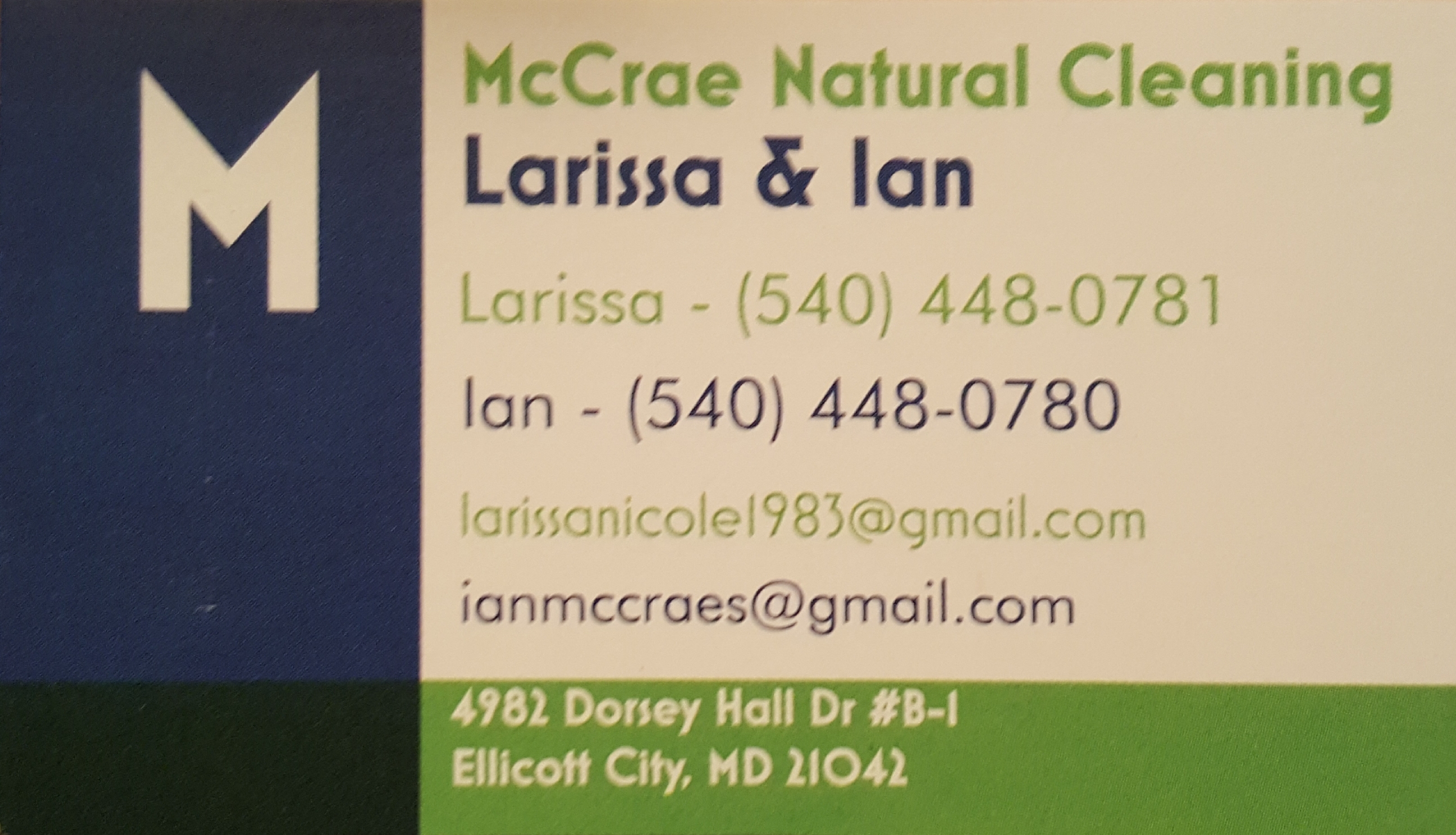 McCrae Natural Cleaning Service in Ellicott City, MD