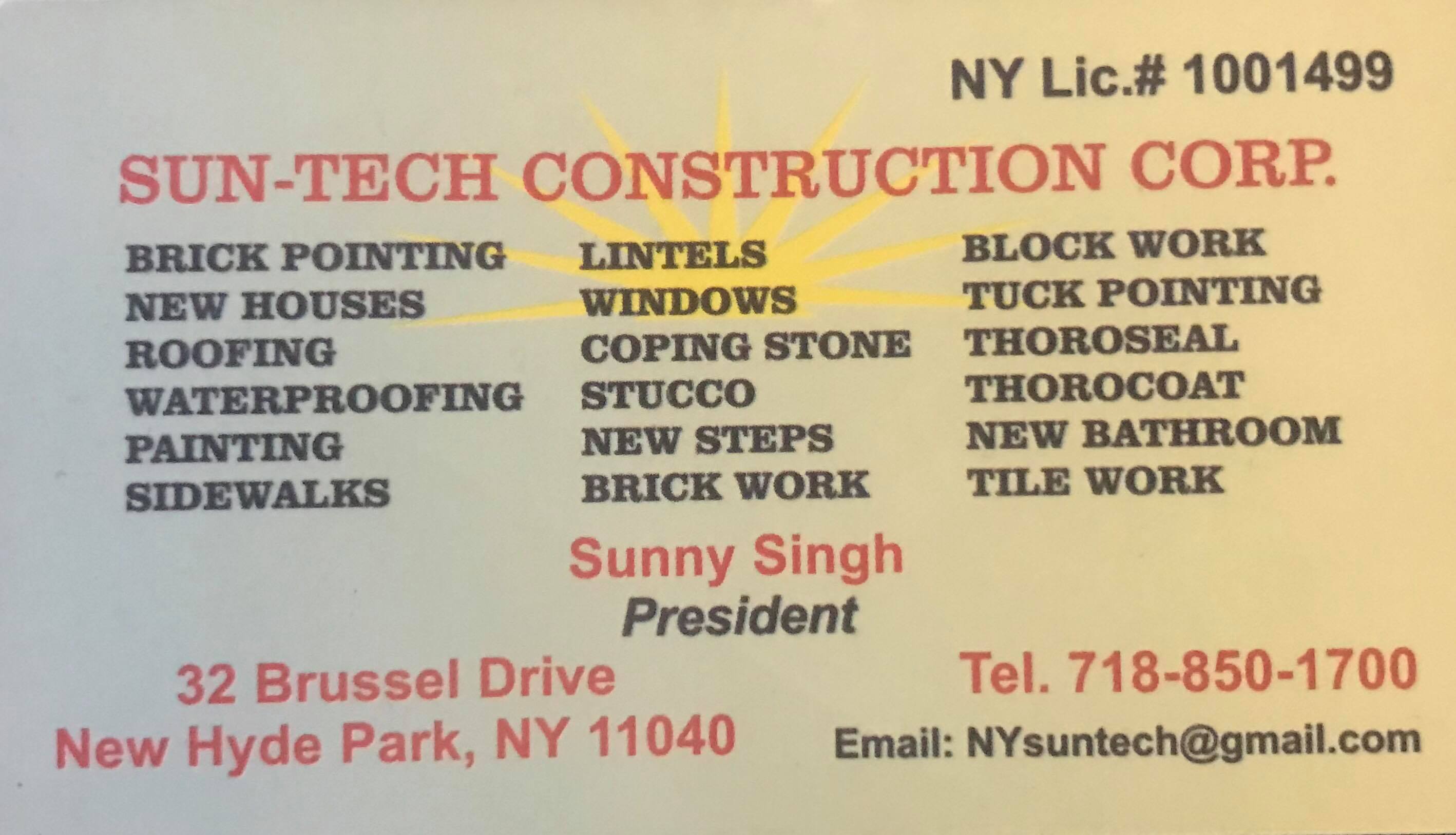 SunTech Construction Corp. in New Hyde Park, NY