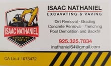 Isaac Nathaniel Excavating and Paving in Antioch, CA