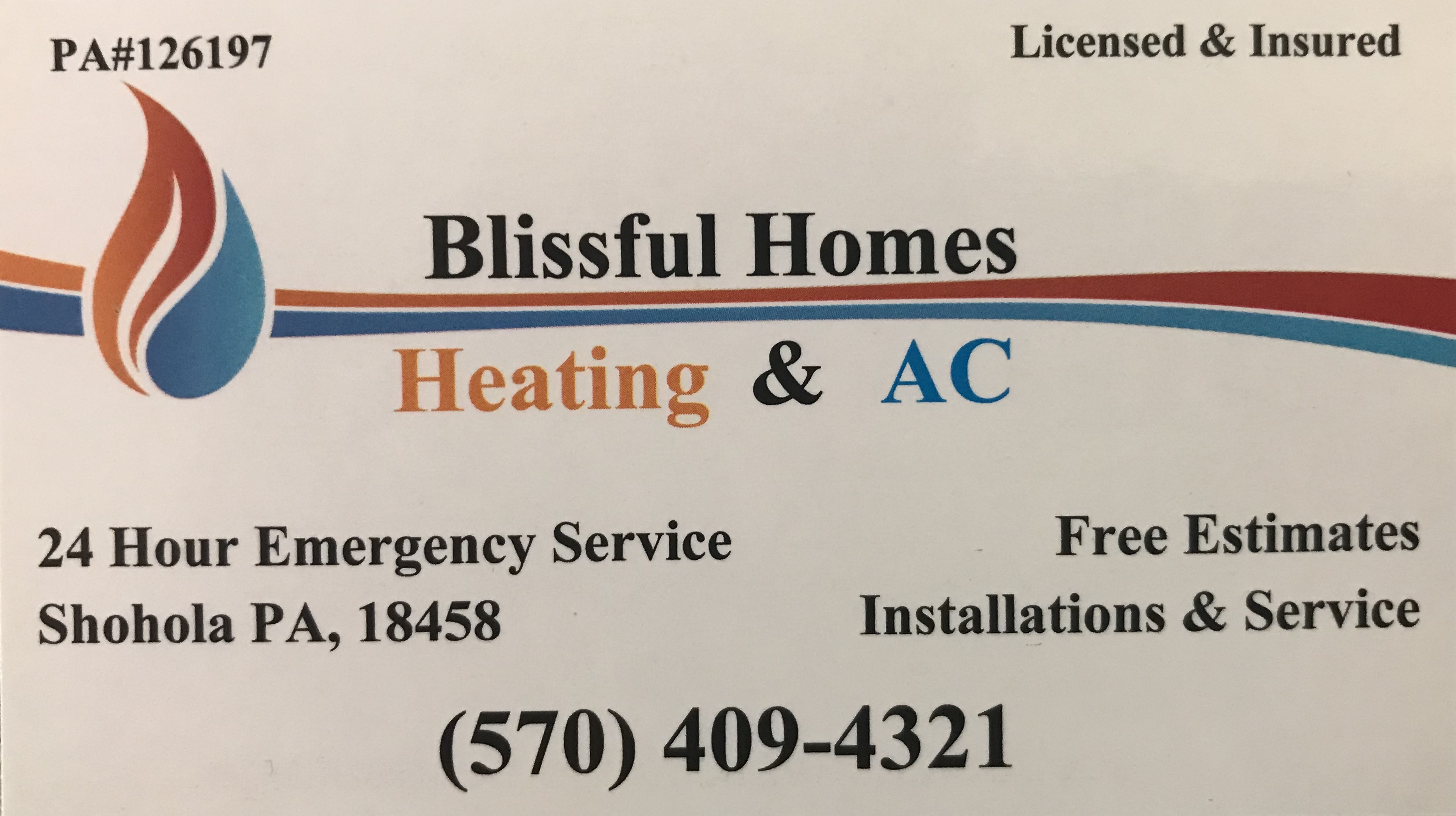Blissful Homes Heating & Ac in Shohola, PA