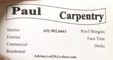 Paul Carpentry in Hampton Bays, NY