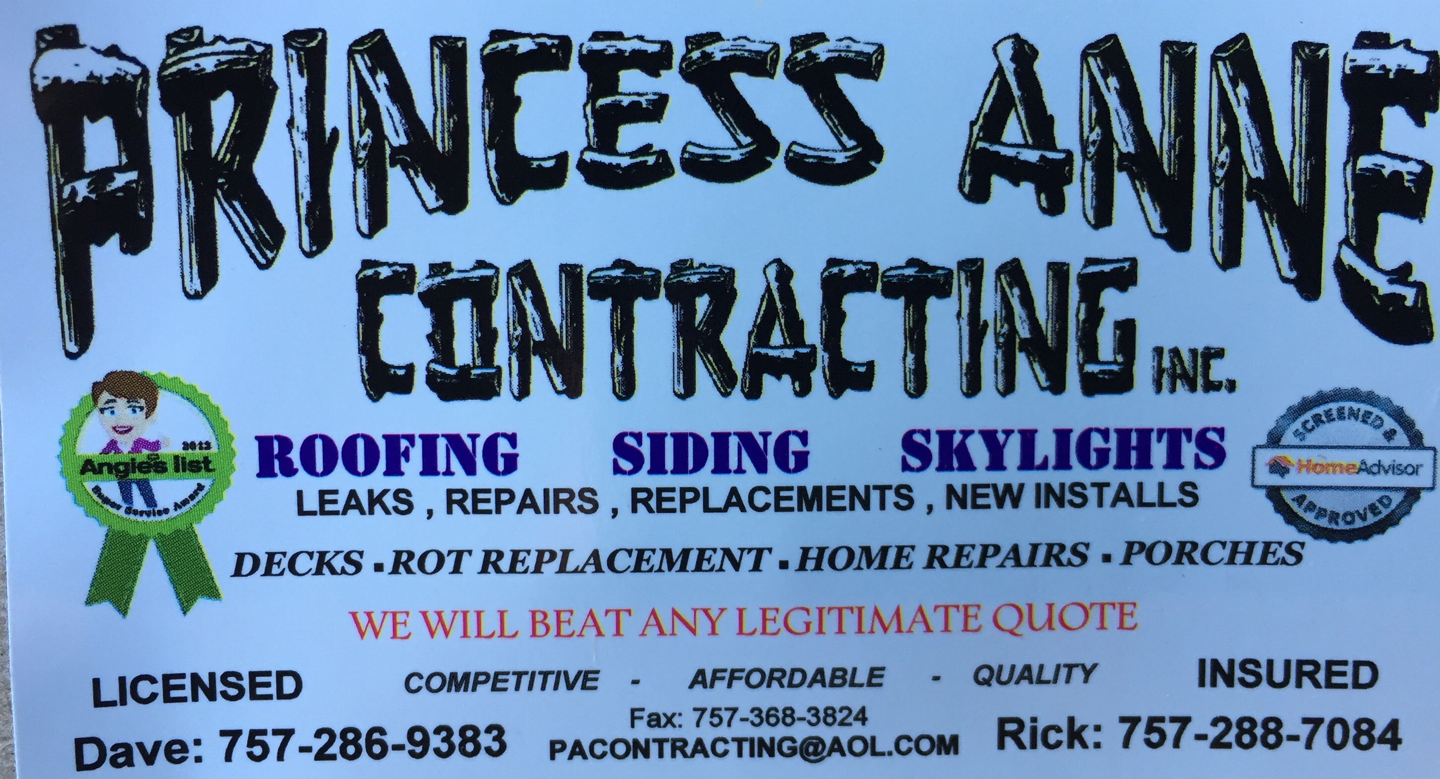 Princess Anne Contracting Inc in Wakefield, VA
